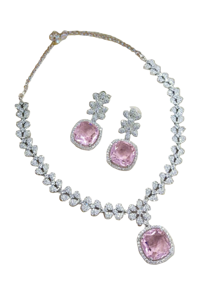 artificial necklace with matching earrings for women on occasion of diwali/ anniversary/ wedding